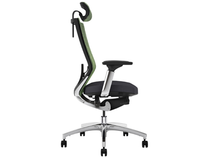 綠背 黑皮坐 網(wǎng)布班椅